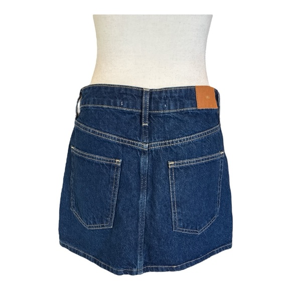 NWT ZARA Premium Denim Mini Skirt Sz S Blue Country Concert - Picture 4 of 7